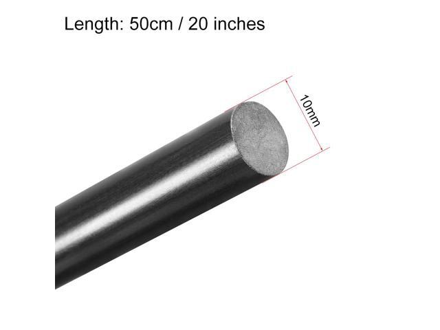FRP Fiberglass Round Rod 8mm Dia 50cm Length Black Engineering Round Bars 3pcs