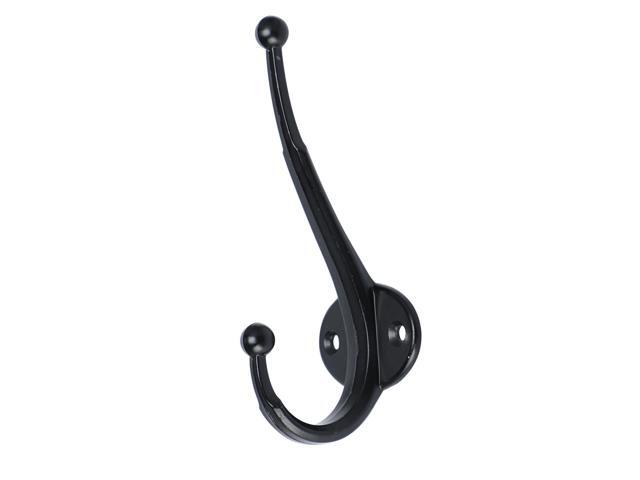 Dual Robe Hook Wall Mounted Hooks Coat Towel Clasp Bathroom Hanger With S Black Newegg Com