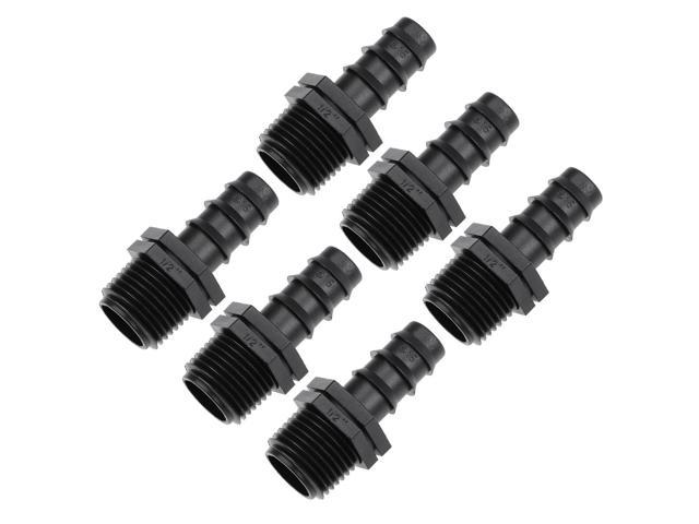 Tubing Adapter 10Pcs 1/2" Barb Tubing Adapter For 4/7mm Drip Irrigation 