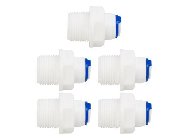 1//4/'/' Tube x 3//8 BSP Thread Quick Connect 10pcs for RO Water Reverse Osmosis