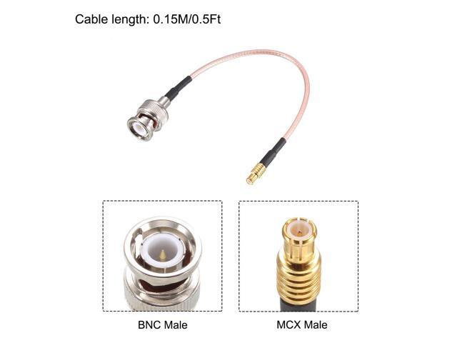 1x 6 inch F TYPE Female jack to MCX male ANGLE Pigtail Jumper RF cable RG316 USA 