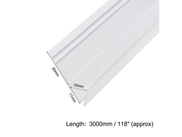 10mm X 118 Frameless Glass Shower Door Sweep Seal H Type 10mm Drip