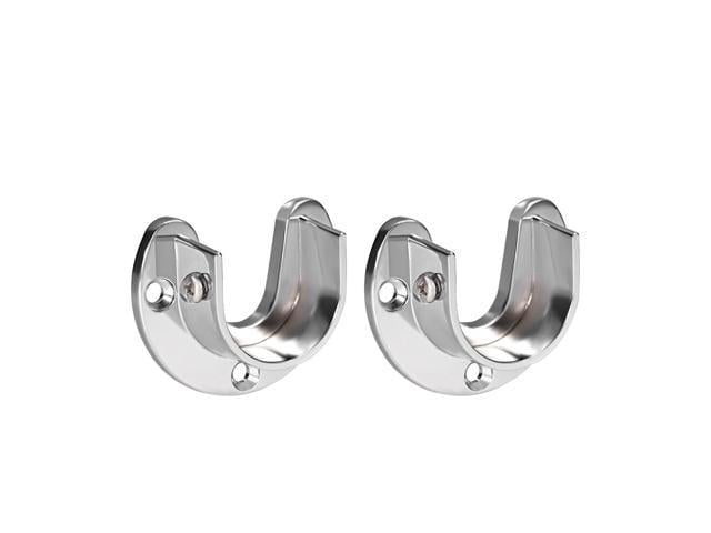 Zinc Alloy Closet Pole Sockets Wardrobe Bracket Holder Shower