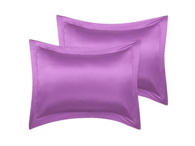 Beige, Standard 20 x 26 Silky Satin for Hair Pillowcases Super Soft and Luxury PillowShams Set of 2 