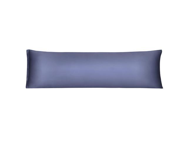 Satin Body Pillow Cover Slate Gray Silky Body Pillowcases For