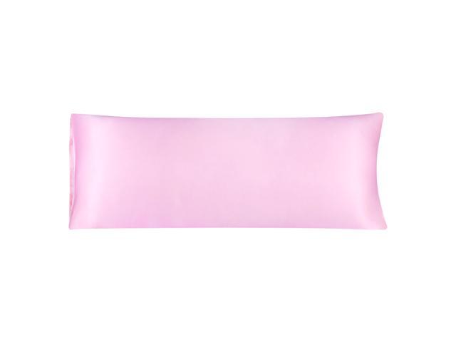 Body Pillow Cover 20x54 Inch Light Pink Silky Satin Body