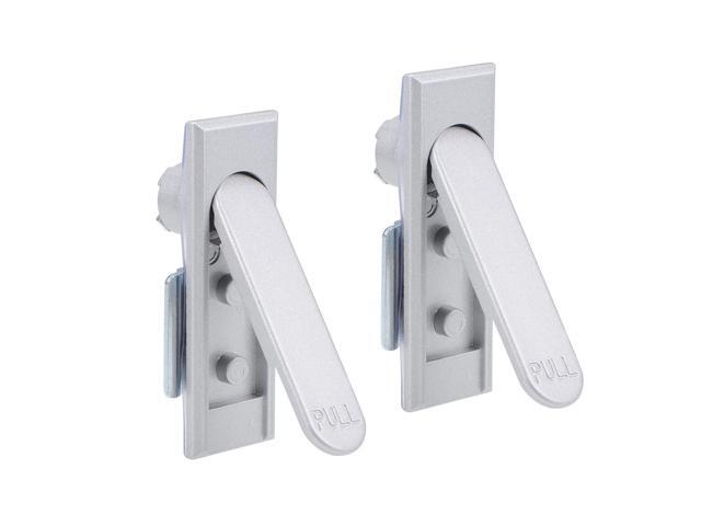 Electric Cabinet Panel Cam Lock Pull Type Door Lock Silver 2pcs