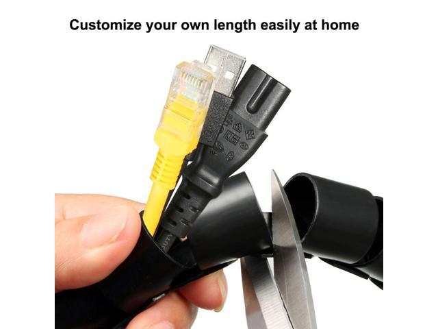 Details about   Spiral Tube Wrap Cable Management Sleeve 16mmx18mm 2 Meters Length Black 