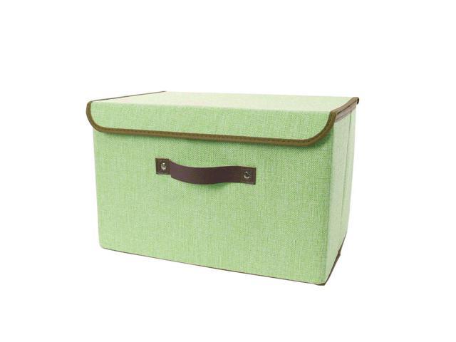 Foldable Fabric Storage Bin Box Cube W, Faux Leather Storage Cube Bin