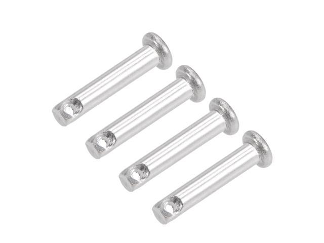 10mm x 35mm Flat Head 304 Stainless Steel Pin 4Pcs Single Hole Clevis Pins
