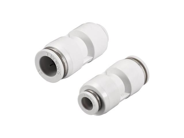 Plastic Connect and Splitter Push to Tube Fittings 12mm X 8mm OD Push Lock 2 Pieces 
