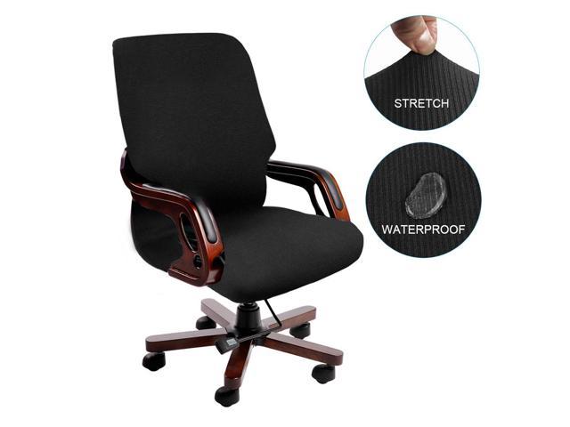 Stretch Waterproof Office Chair Cover Jacquard Stripe Computer