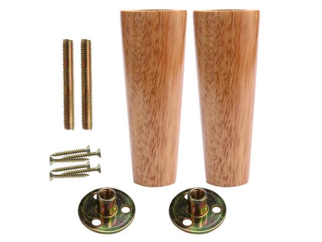 6 Inch Round Solid Wood Furniture Legs Sofa Bench Couch Chair 6 Inch Round Solid Wood Furniture Legs