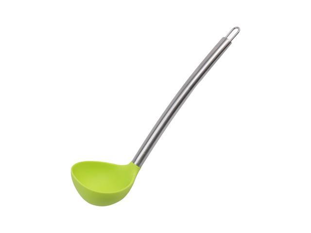 Stainless Steel Soup Ladle Heat Resistant Silicone Spoon Kitchenware Utensil 