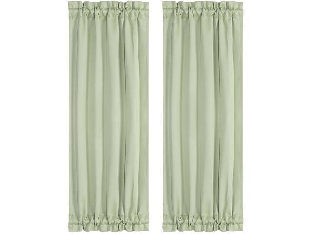French Door Curtains Blackout Patio Door/Glass Curtain Panel White 25x72'' 