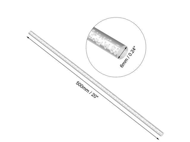 2mm Dia 10" Long Acrylic Round Rod,Clear Acrylic rods PMMA Bar 5pcs 