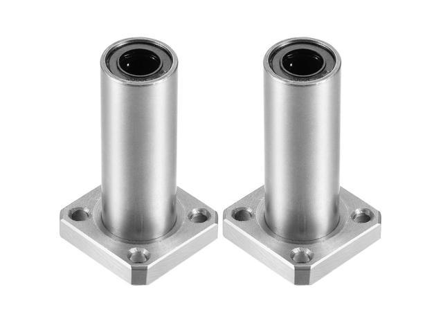 uxcell LMK6UU 6mm Inner Dia Square Flange Mount Linear Motion Ball Bearing 2pcs 