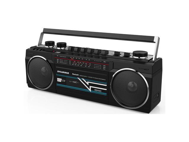 sylvania bluetooth cassette radio boombox