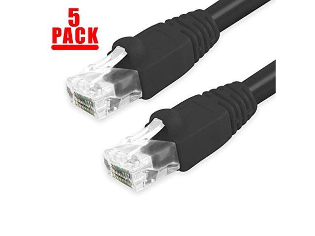 UTP Ethernet Network Patch Cable Snagless//Molded Bubble Boot// 5 Pack 550MHz GRANDMAX CAT6 25 FT BLUE RJ45