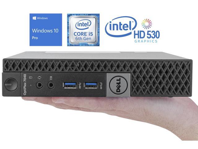 Dell Optiplex 7040 Mini PC, Intel Core i5-6500T Upto 3.1GHz, 16GB RAM, 512GB SSD, HDMI, DisplayPort, Wi-Fi, Bluetooth, Windows 10 Pro