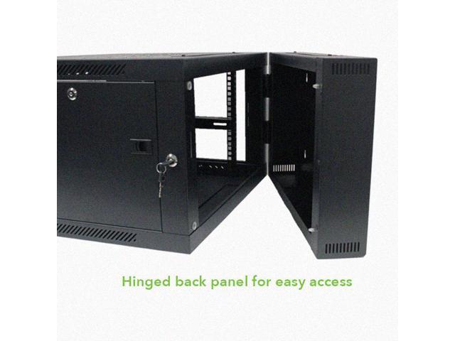 Holds Network Servers and AV Equipment Swing Out Hinged Gate,18 Inch Depth NavePoint 18U Wall Mount Open Frame Network Rack Gate Opens 180 Degrees from Either Side Easy Rear Access to Equipment 
