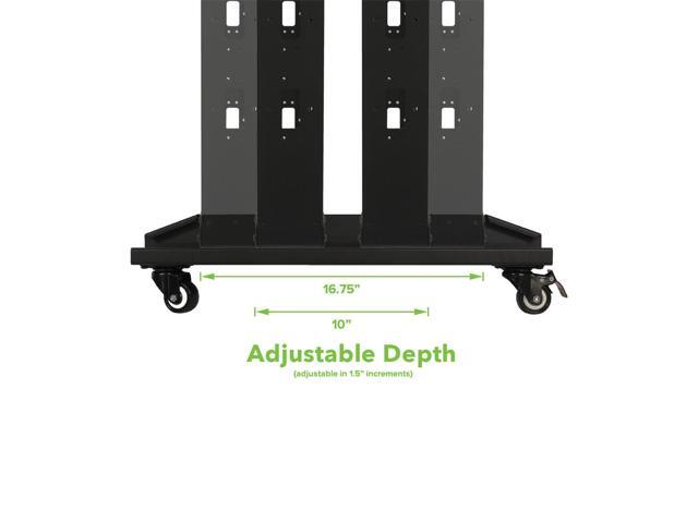 7ft Open Frame 19/" 42U 4-Post Network Server Relay Rack Rolling with Casters