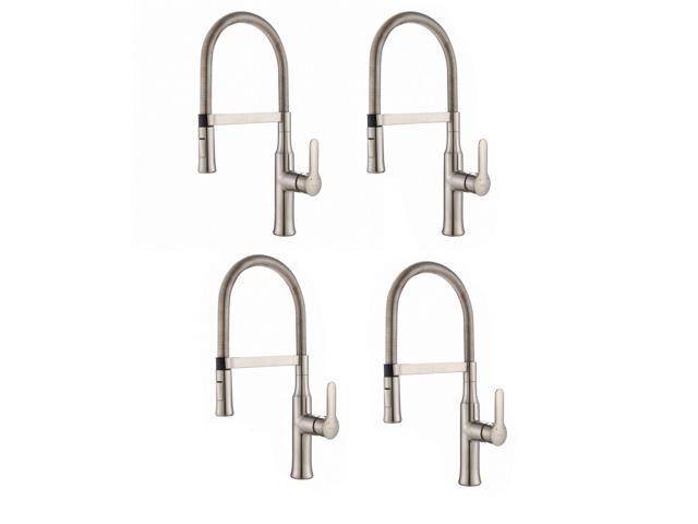 Kraus Nola Single Lever Pull Down Head Kitchen Faucet Stainless Steel 4 Pack Newegg Com