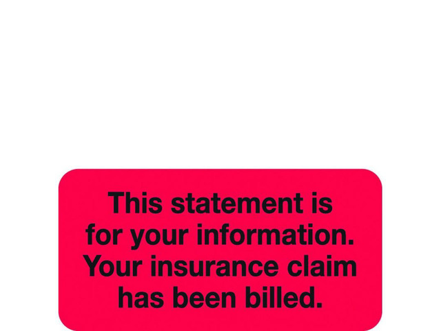Red Click Insurance Disc Example Insurance Labels, This statement is for your information. - Red 2