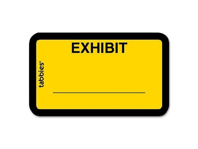 Tabbies Tabbies Color-coded Exhibit Labels 1.62" Width x 1" Length - 252 / Pack - Yellow