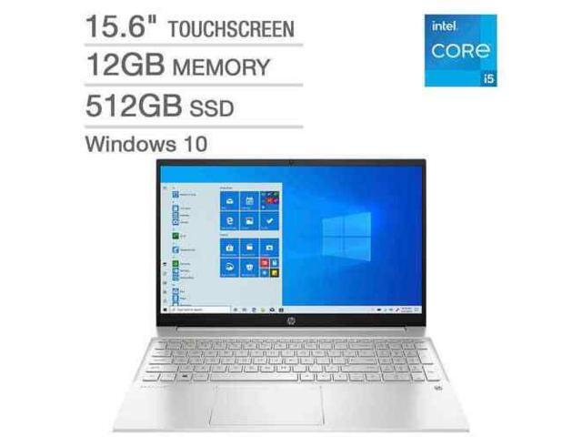HP Pavilion 15.6" Touchscreen Laptop - 11th Gen Intel Core i5-1135G7, 12GB Memory, 512GB SSD, Backlit Keyboard, Bluetooth, Webcam - 15-eg0053cl
