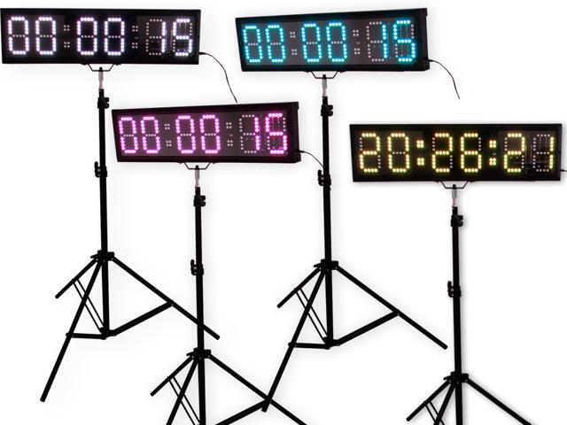 EU DISPLAY EU 5 6 digits LED Countdown Clock Race Timing For Running Events APP With IR Remote