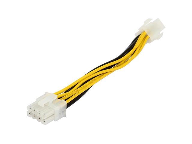 ATX 4 Pin male to 8 Pin Female EPS Power Supply PSU Cable Adapter 4-inch 