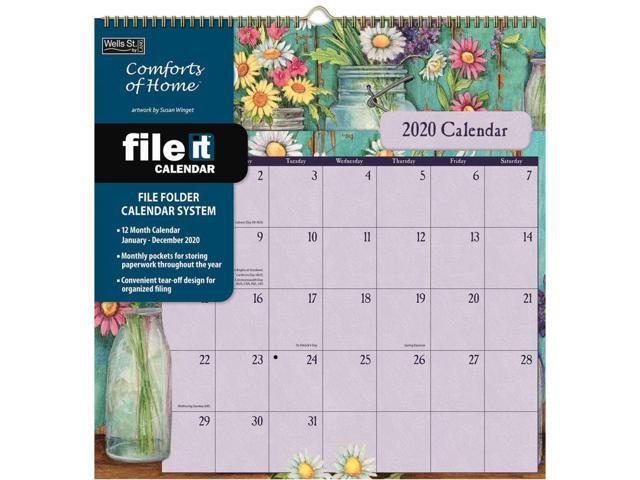 Wells Street By Lang 2020 Comforts Of Home File It Wall Calendar