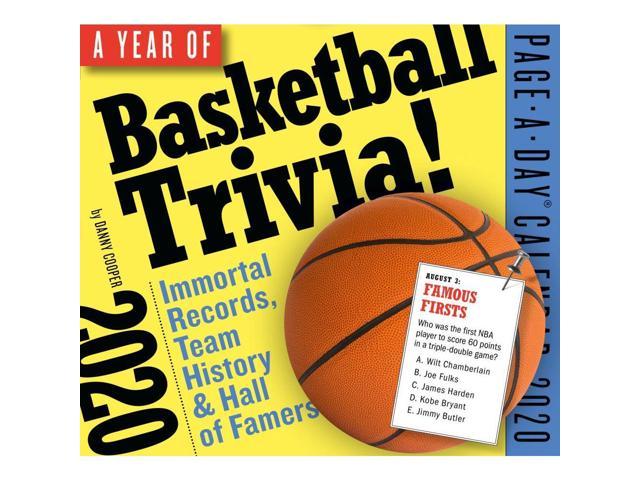 Workman Publishing 2020 Hoops Basketball Trivia Desk Calendar