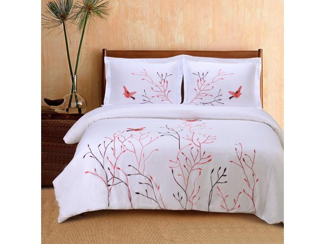 Superior Swallow Embroidered Duvet Cover Set Long Staple Cotton
