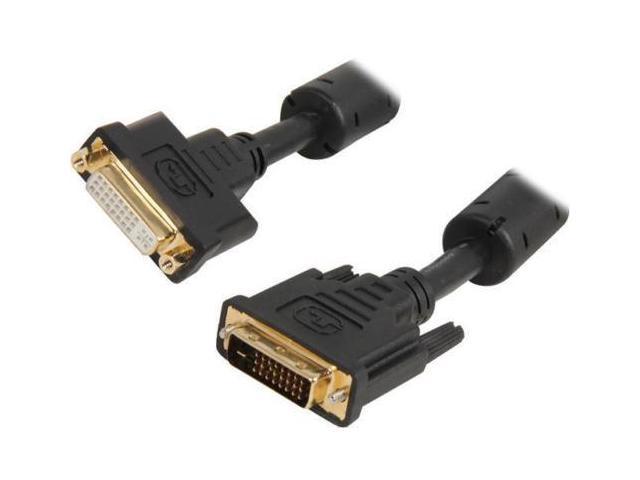 AYA 10Ft 10 Feet DVI-D Dual Link 24+1 Digital Video Male to Female Extension Cable with Ferrites 