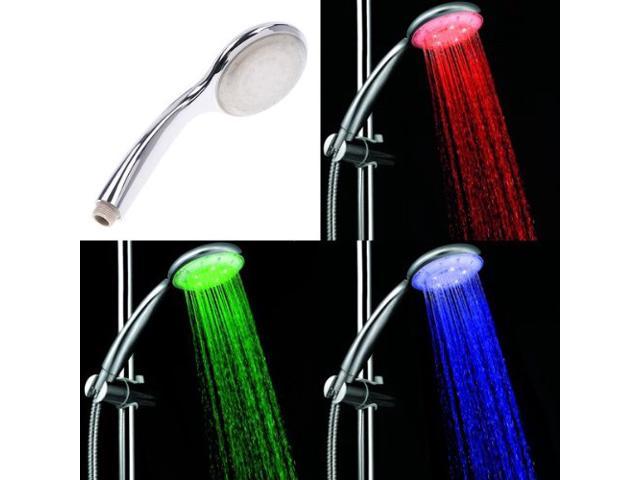 Changing RGB 7 Colorful LED Light Water Bath Bathroom Filtration Shower Head US 