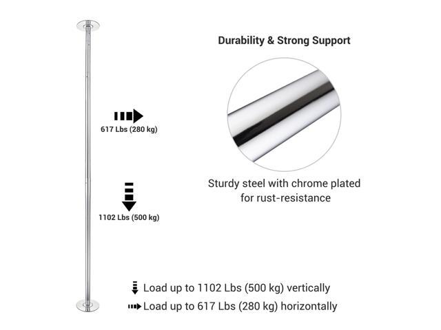 Yescom 500 mm New Chrome Dancing Pole Extension for 45 mm Professional Pole  Fitness Spinning Pole Accessories, Colorful 