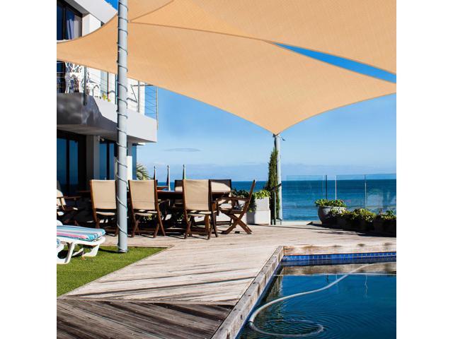 Yescom Pack X Ft Uv Block Rectangle Hdpe Sun Shade Sail