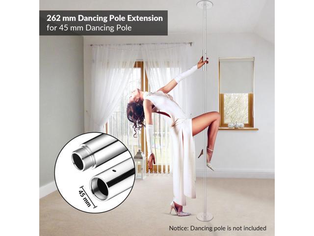 Yescom 262 mm Chrome Stainless Steel Dancing Pole Extension for 45 mm  Professional Pole Fitness Spinning Pole Accessories, Silver 