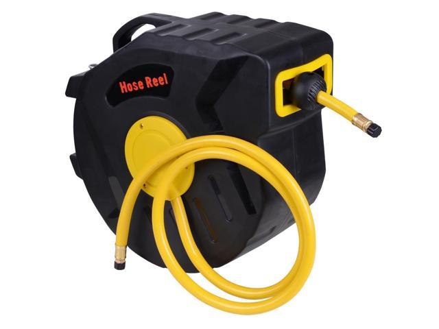Details about   3/8" x 59' Wall Mounted Air Hose Reel Compressor Retractable Auto Rewind Garage 