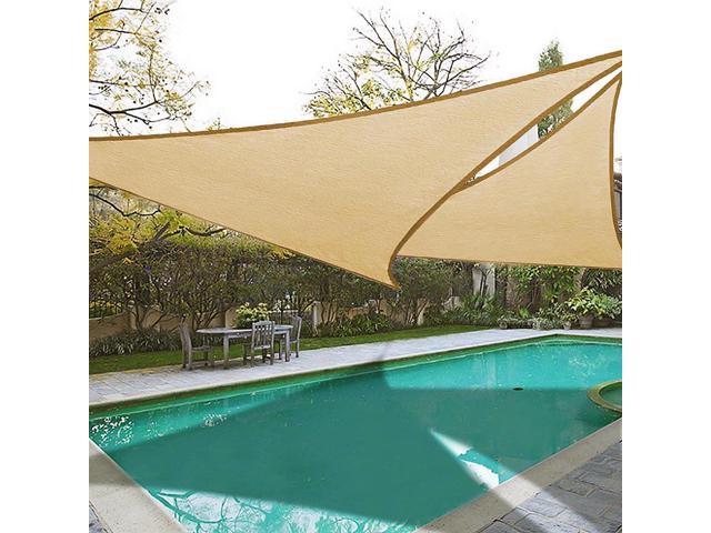 2pcs 16 5 Outdoor Triangle Sun Shade Sail Patio Top Cover Desert