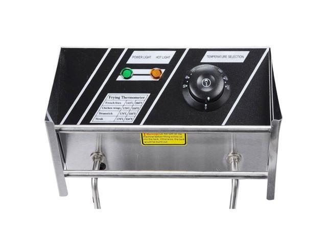 24L 5000W Stainless Steel Electric Deep Fryer Countertop Dual Tank