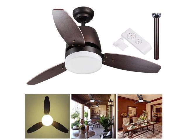 42 Bronze Ceiling Fan With Led Light And Remote Control Color Changing Indoor Room Home Decor Maple