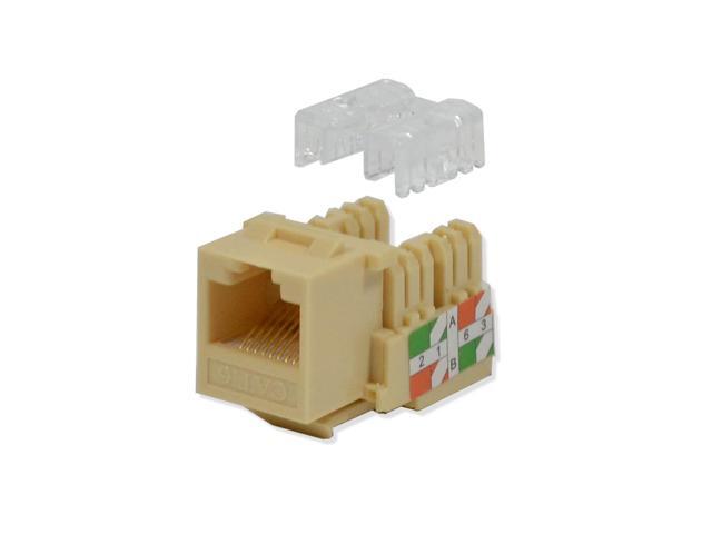 50 lot Keystone Jack Cat6 Green Network Ethernet 110 Punchdown 8P8C RJ45