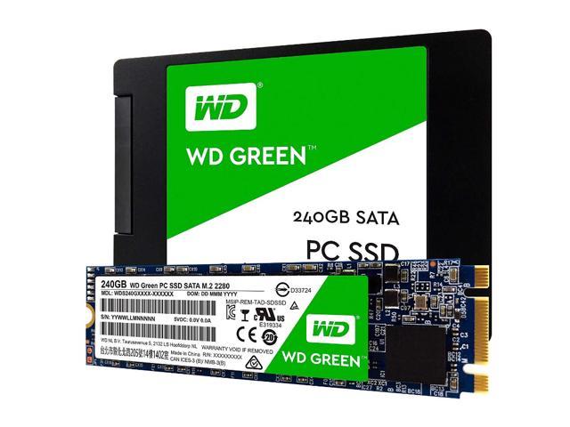 WD Green 2.5" 240GB SATA III Internal Solid State Drive (SSD) WDS240G1G0A Internal SSDs -