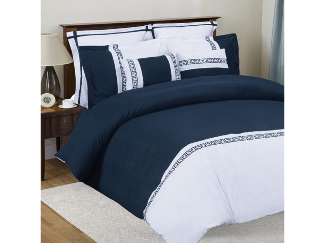 Superior Emma 7 Piece Duvet Cover Set Soft Microfiber Full Queen