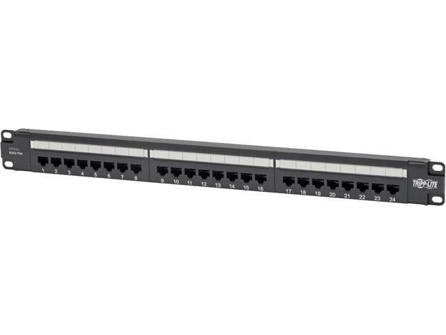 Tripp Lite Cat6 PoE Patch Panel 24-Port 110/Krone 568A/B RJ45 1URM TAA ...