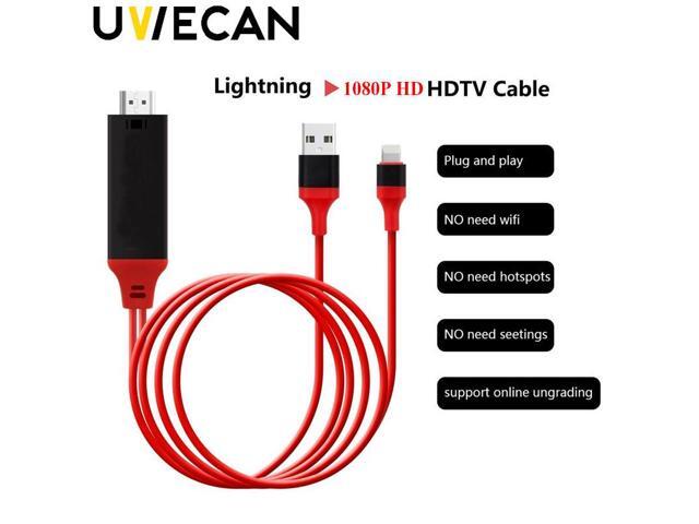 1080P To HDMI Digital AV TV Cable Adapter For iPad iPhone 8 7