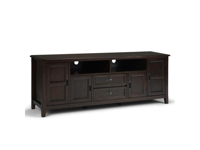 Burlington 72 Inch Wide Tv Media Stand In Espresso Brown For Tvs